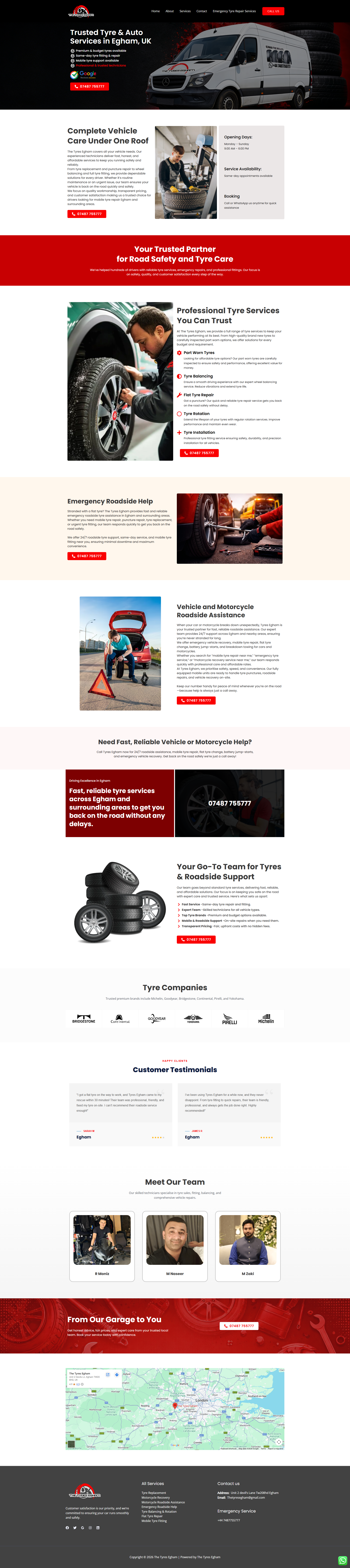 The Tyres Egham website